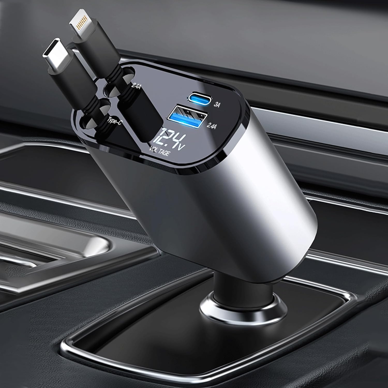 Fast 4-in-1 Retractable Car Charger